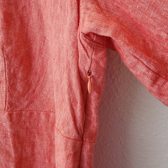Boden 100% Linen 3/4 Sleeve Salmon Womens 14R - Picture 5 of 11